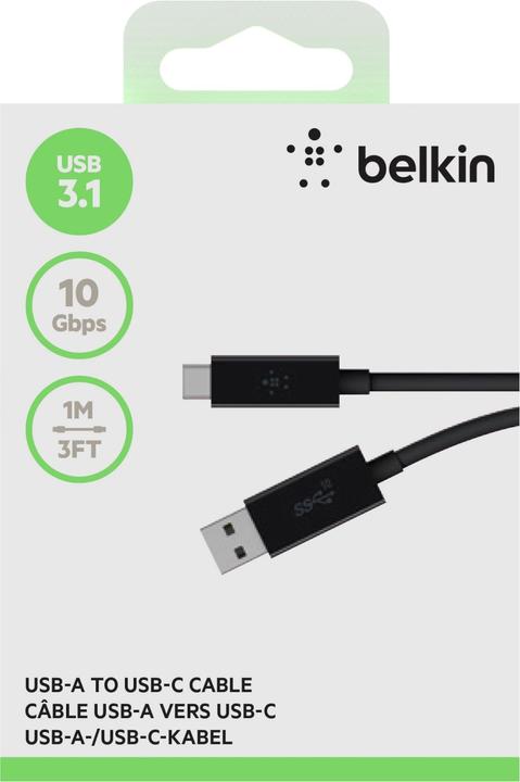 Immagine prodotto Belkin Cavo USB 3.1: Velocità di trasmissione dati 10Gbps (1 m, USB 3.1)
