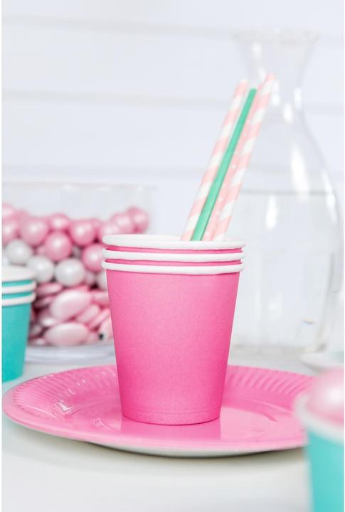 Immagine prodotto Partydeco Cannucce a righe rosa chiaro (10 x)