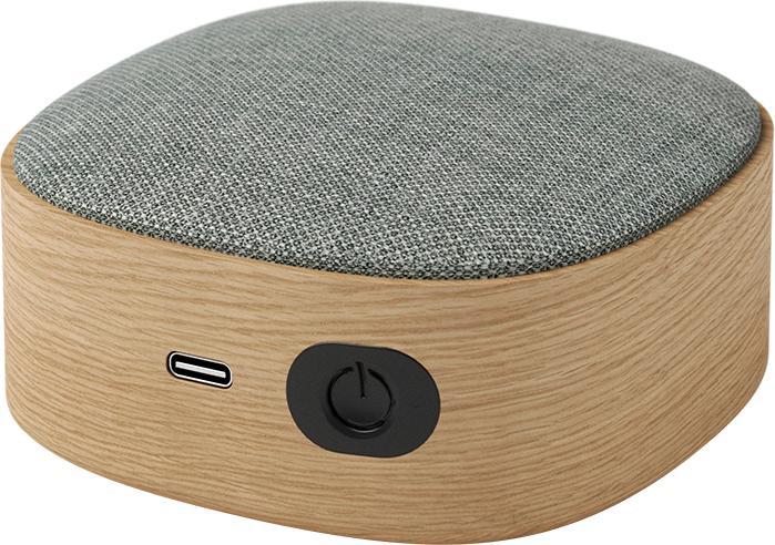 SackIT Go Wood - Bluetooth Speaker - Natural Oak (8 h, Rechargeable battery operated)