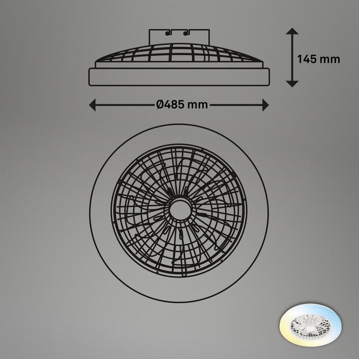 Actual product image Briloner CCT ceiling light (5300 lm)