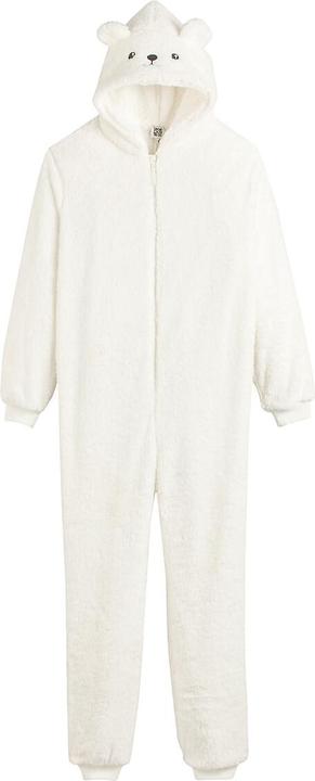 La Redoute Collections Teddyfleece-Overall mit Kapuze und Teddy-Motiv