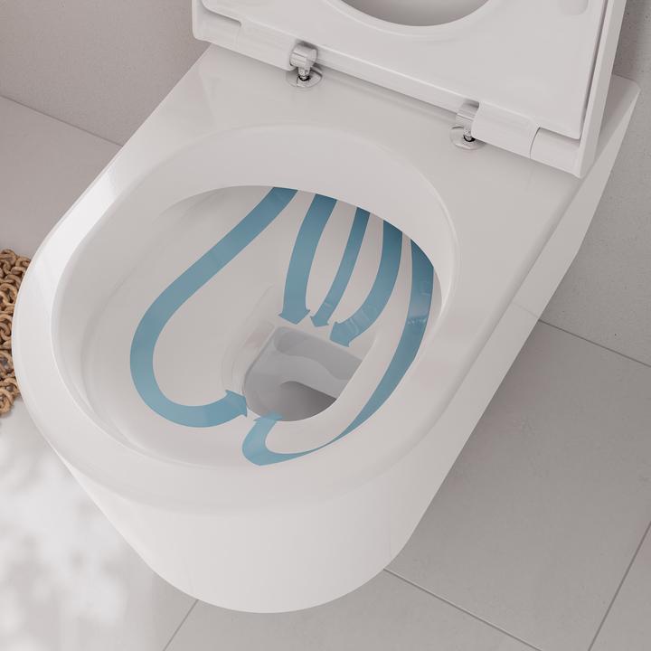 Produktbild hansgrohe EluPura S WC-Sitz, Befestigung oben, 440x366mm, weiss