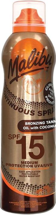 Actual product image Malibu SPF15 Bronzing Oil with Coconut Spray 175 ml (Suntan oil, SPF 15, 175 ml)