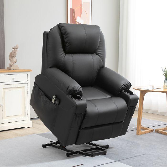 Immagine prodotto Swisshandel24 Poltrona elettrica, poltrona massaggiante, con funzione reclinabile, con telecomando, tasche