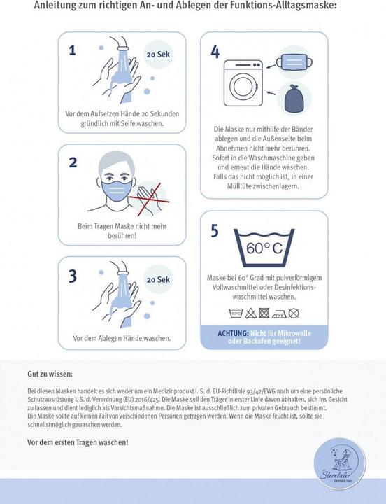 Valori nutrizionali e ingredienti Sterntaler Maschera funzionale per bambini per tutti i giorni (Nessuna classe di protezione ufficiale)