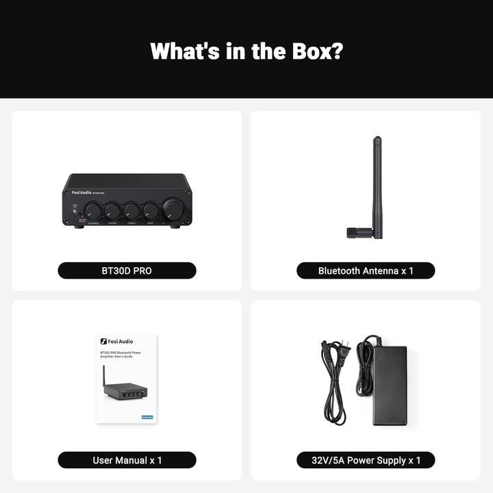 Immagine prodotto Fosi Audio BT30D PRO, 2.1 Kanal Audioverstärker (Amplificatore a tubi)