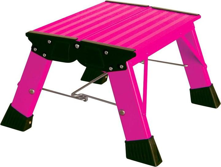 Productafbeelding Krause Opvouwbaar opstapje MONTO Treppy Plusline roze 1 trede, H: 38,0 cm (Inklapbare trede, 35 cm)