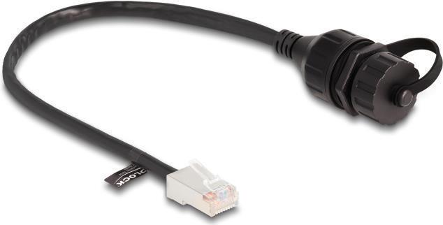 Immagine prodotto Delock Cavo da spina RJ45 a presa RJ45 per l'installazione con verse (F/UTP, CAT5e, 0.25 m)
