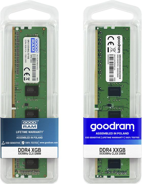 Actual product image Goodram GR2666D464L19S (1 x 8GB, 2666 MHz, DDR4-RAM, DIMM)