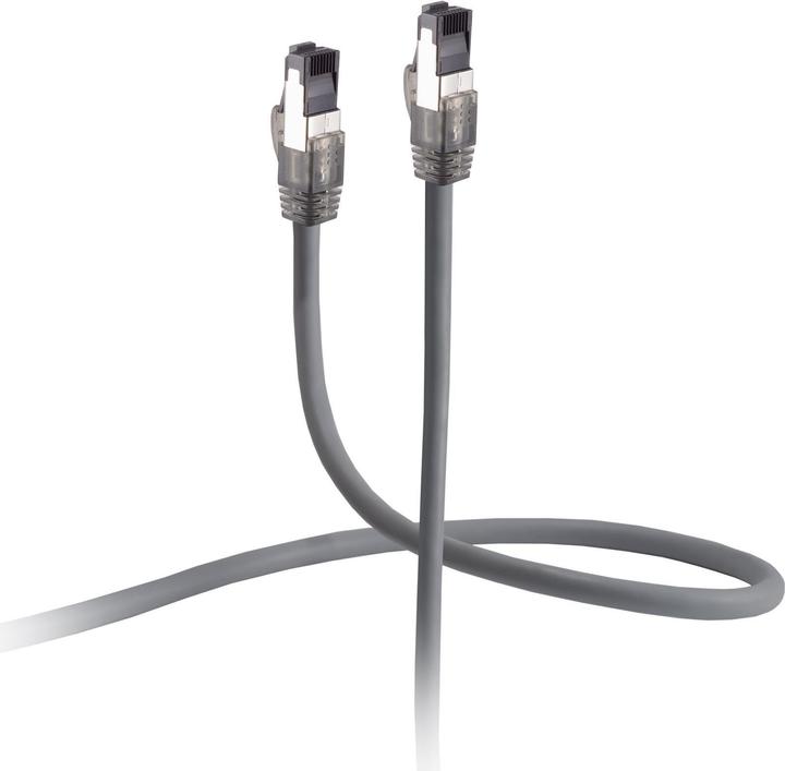 Actual product image Shiverpeaks Flexline® patch cable cat. 6A Armored (tread-proof), U/FTP, highly flexible, grey, 7.5m (U/FTP, CAT6a, 7.50 m)