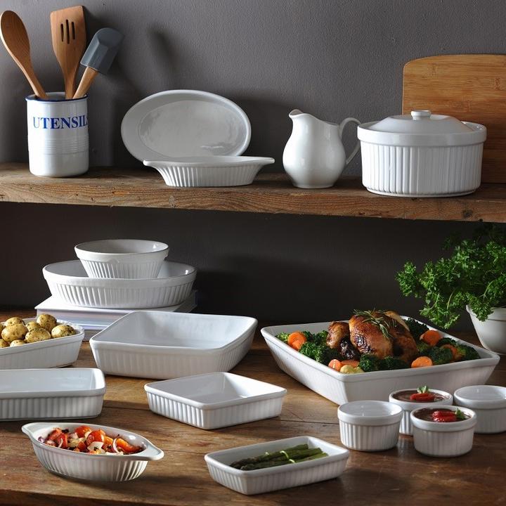 Immagine prodotto Mason Cash 2001.546 Set di 4 piatti da portata in gres bianco da 9 cm, ceramica, 9 x 9 x 5 (9 cm)
