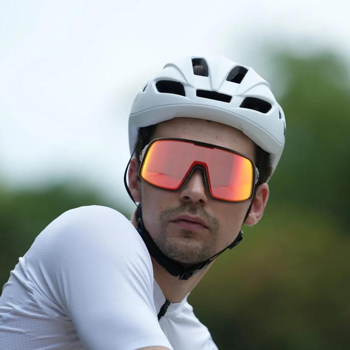 Actual product image Loven Fahrradbrille Erwachsene UV400 (Black, Red)