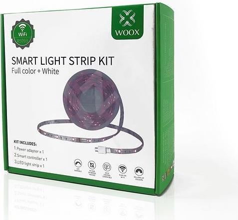 Actual product image Woox Smart LED Strip +Adapter RGB+WW, Alexa, Google Home (Multicoloured, 500 cm, Indoor)