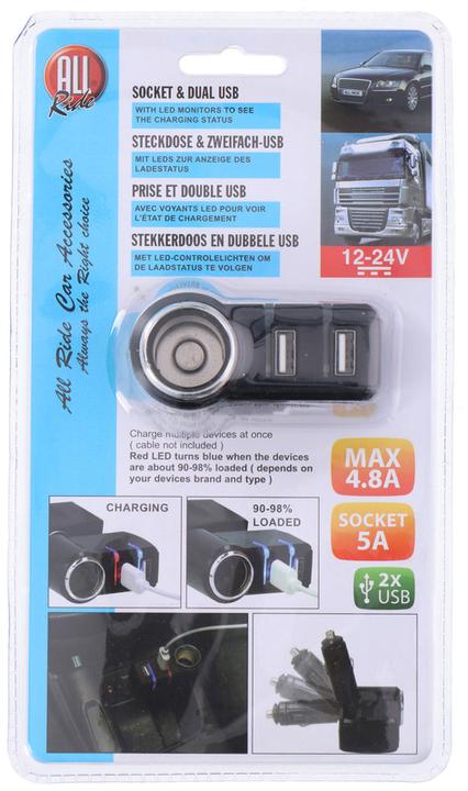 Immagine prodotto All Ride Presa di corrente+doppia USB ruotabile AB