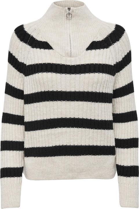 Only High Neck Zip-up Strickpullover