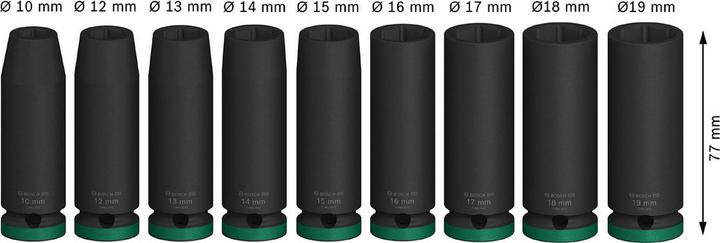 Actual product image Bosch Professional Zubehör PRO Impact (17 mm, 19 mm, 14 mm, 16 mm, 13 mm, 12 mm, 15 mm, 18 mm, 10 mm)