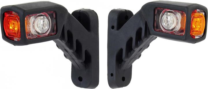 Image du produit Wiltec Feux de Gabarit latéraux 2x 4 LED 12V Tricolore Feu d’encombrement Camion Remorque Auto