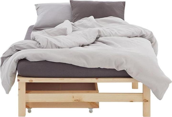 Actual product image Homestyle4u Palettenbett mit Lattenrost (100 x 200 cm)