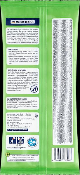 Nutritional values and ingredients dm Denkmit Glass cleaning cloths