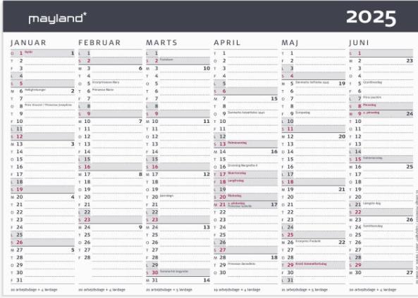 Actual product image Mayland-Burde Account Calendar Modern A5 2025 (A5)
