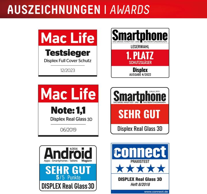 Energielabel Displex Real Glass, Full Cover Panzerglas (1 Stuk, Samsung Galaxy S25+, Samsung Galaxy S24+)