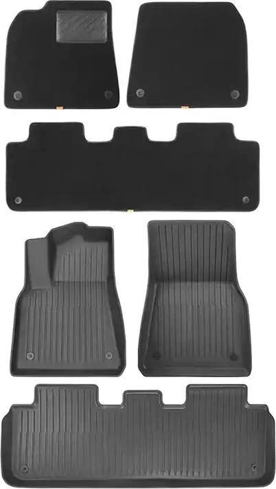 Productafbeelding Baseus 6-delige vloermat voor Tesla T-Space serie (zwart)