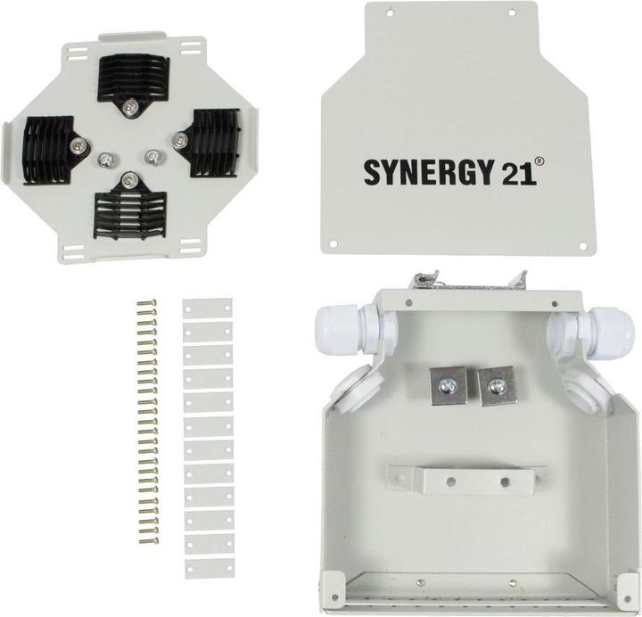 Actual product image Synergy 21 Fibre optic patch panel for DIN rail, 12xLC duplex/SC simplex sockets, without couplers, light
