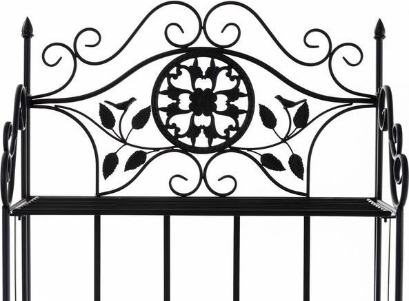 Image du produit CLP Étagère sur pied Flora, noir (66 x 32 x 175 cm)