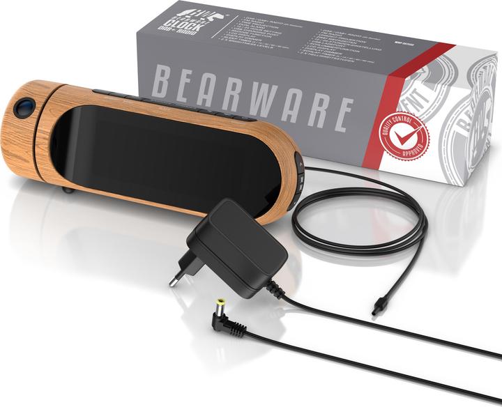 Image du produit Bearware Projektionswecker, Radiowecker DAB Plus, FM & DAB+ Küchenradio digital, Wecker, 4 Helligkeitsstufen