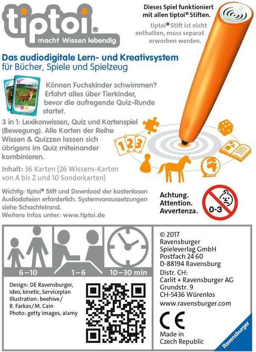 Produktbild tiptoi Wissen & Quizzen - Süsse Tierkinder (Deutsch)