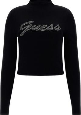 Guess Damen Rollkragenpullover Ls Strass (L)