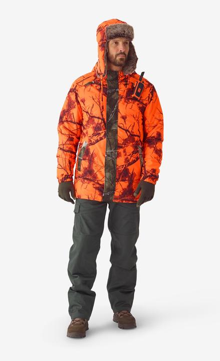Produktbild Solognac Jagdjacke Regenjacke 100 warm geräuscharm Treemetic Orange