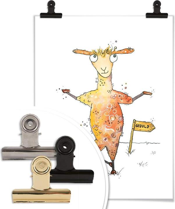 Actual product image Trenddeko Llama and bird (24 x 30 cm)