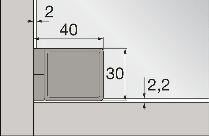 Image du produit Hettich Charnières de porte en verre ET 5150