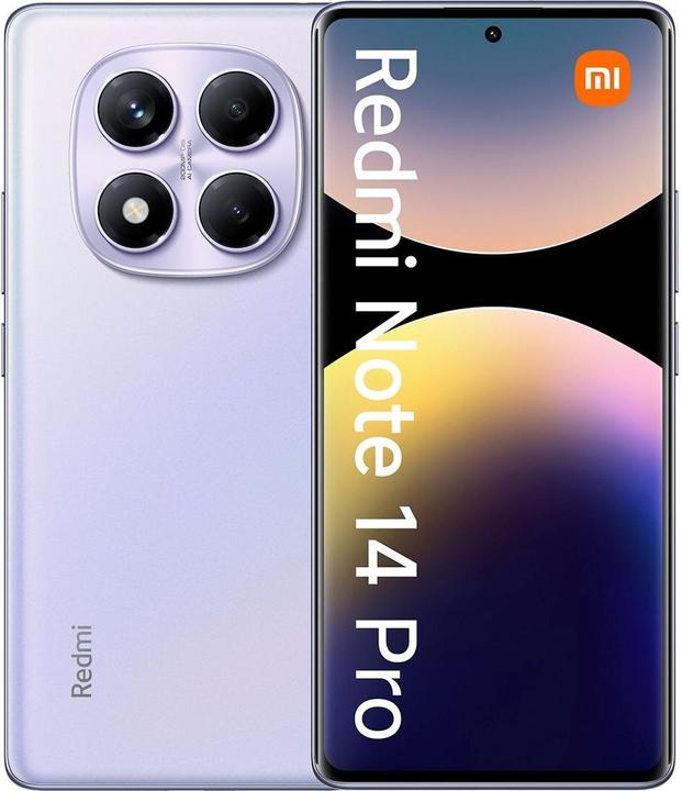 Actual product image Xiaomi Redmi Note 14 Pro (256 GB, Aurora Purple, 6.67", Hybrid Dual SIM, 200 Mpx, 4G)