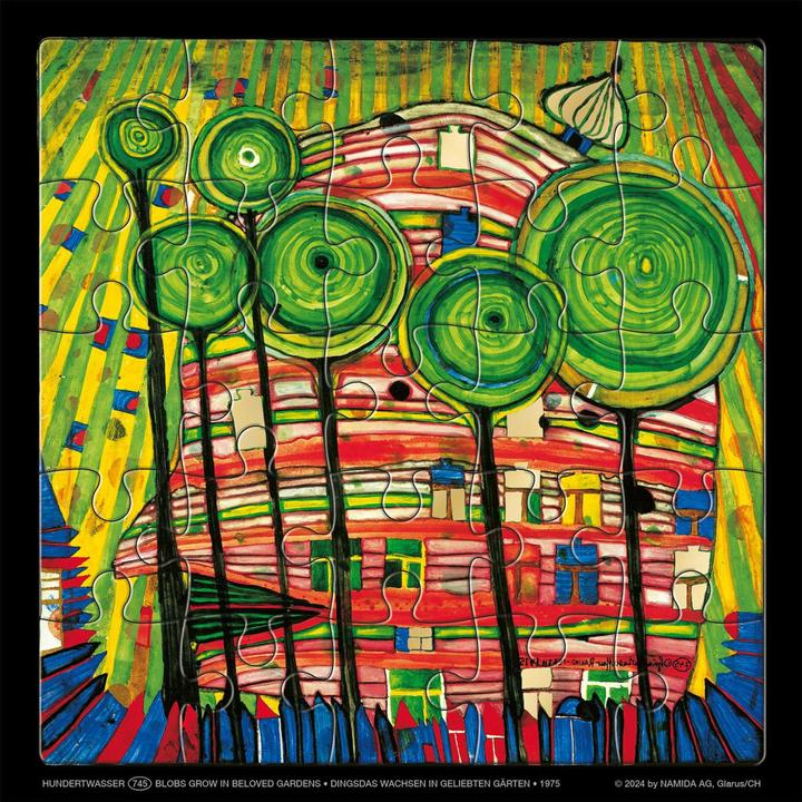 Actual product image Hundertwasser Puzzle mit Grukarte (1 pieces)
