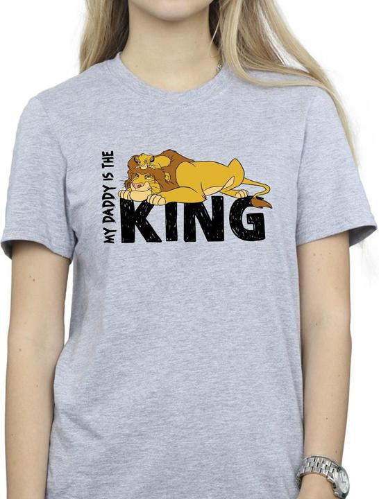 Actual product image Disney Womens/Ladies The Lion King Daddy Is King Cotton Boyfriend T-Shirt (XXL)