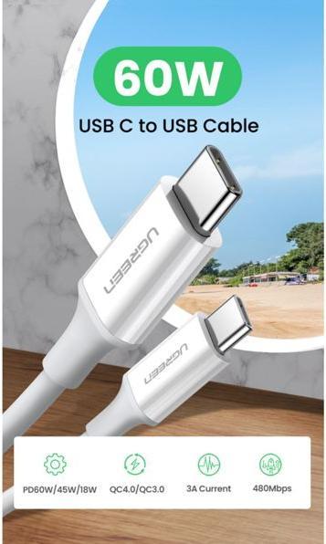 Image du produit Ugreen USB-C Power Delivery QC 3.0 20V 3A 60W (1 m, USB 2.0)