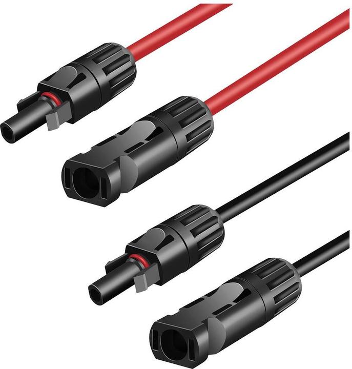 LogiLink Set di cavi di prolunga solare, da MC4/M a MC4/F, 6 mm², CU, 3 m (Cavo solare)