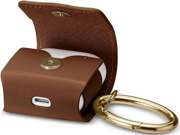 Produktbild Spigen La Manon AirPods Case PU Leather brązowy/brown 074CS26378 (Kopfhörer Tasche)