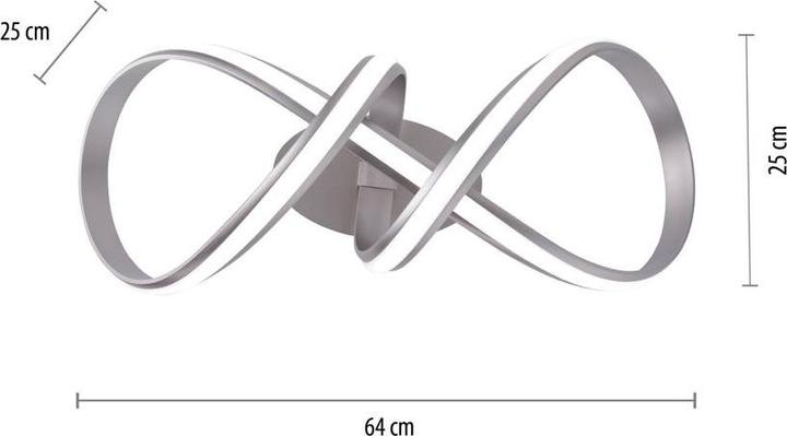 Actual product image Leuchten Direkt Ceiling light steel1xLEDBoard27005000KInterior lightIP20 (1300 lm)