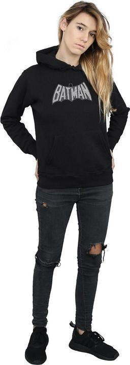 Image du produit - Sweat à capuche BATMAN RETRO CRACKLE LOGO - Femme (L)
