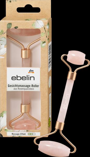 Actual product image dm ebelin Rose quartz facial massage roller