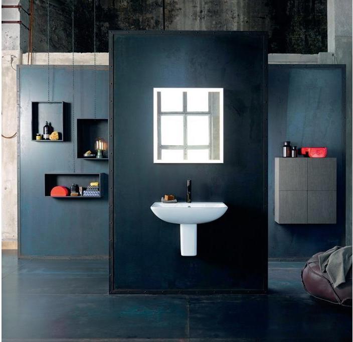 Produktbild Duravit Waschtisch ME by Starck m ÜL m HLB 650x490mm 1 Hahnloch weiss WG (490 mm, 650 mm)