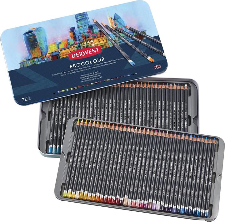 Actual product image Derwent Procolour pencils, 72 pewter (Multicoloured, 72 x)