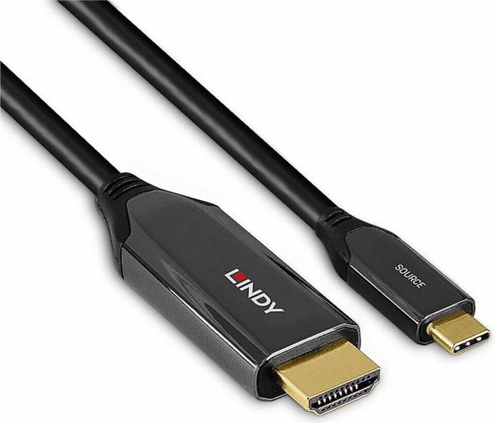 Image du produit Lindy Câble adaptateur USB type C vers HDMI 8K60 de 2m Pour connecter un écran HDMI 8K au port USB type C (2 m, USB Type C)