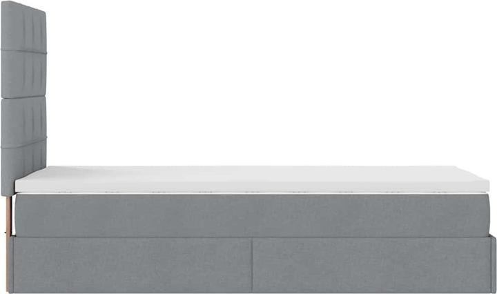 Image du produit VidaXL Lit Ottoman avec matelas Gris clair 80x200 cm Tissu (80 x 200 cm)
