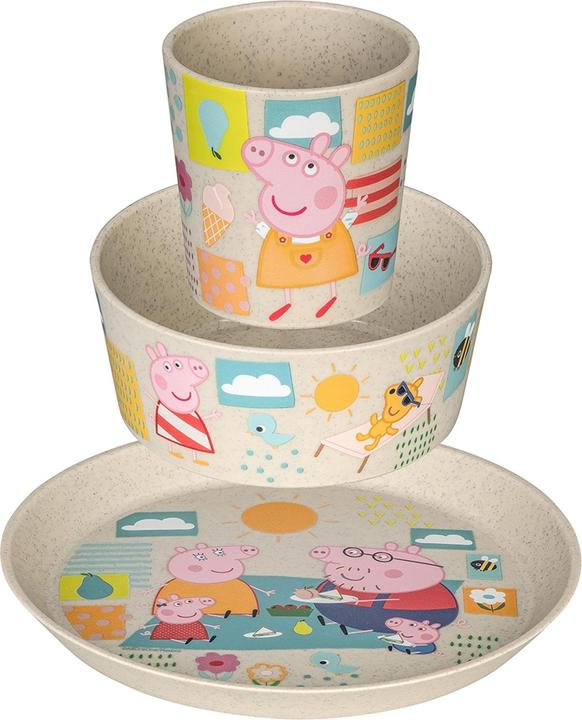 Actual product image Koziol Connect Peppa Pig Children's Tableware Set, 3-piece, Beige