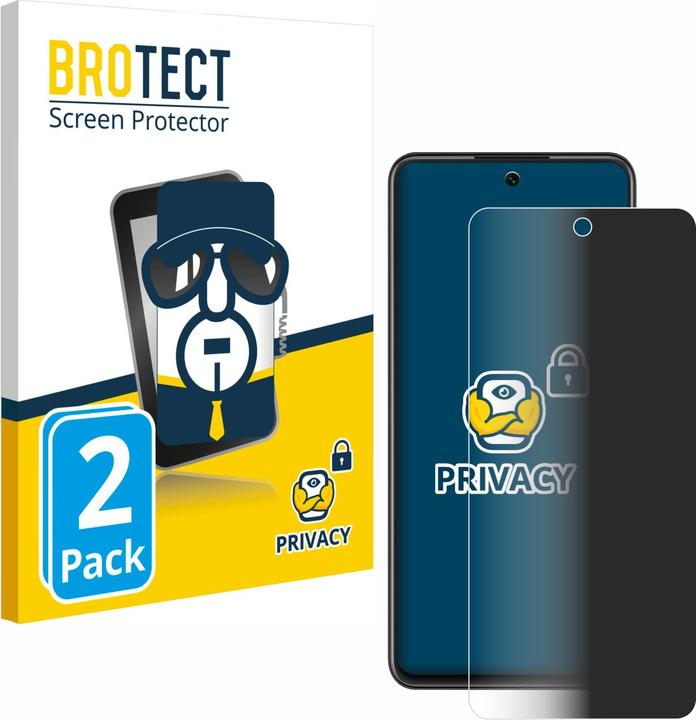 Productafbeelding BROTECT Anti-spionnetje privacyfolie Beschermfolie tegen blauw licht (2 Stuk, Huawei P Smart (2021))