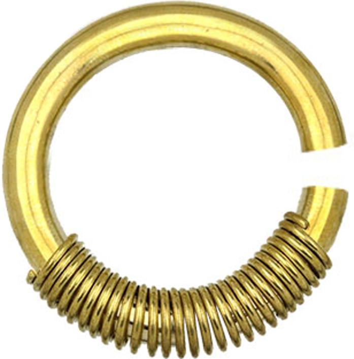 Immagine prodotto Star Piercing Ohrgewicht Ring vergoldet Springfeder (Ottone)